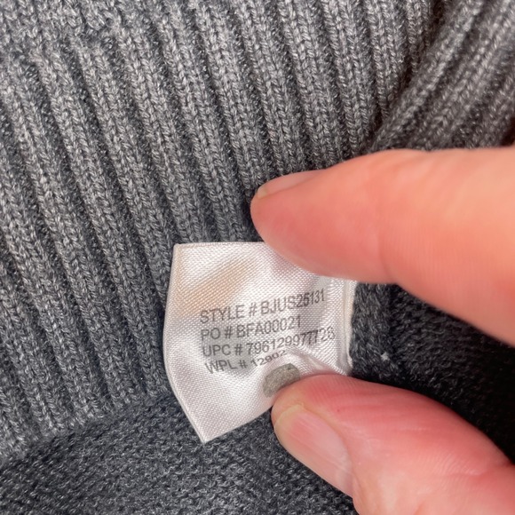 US Polo Assn Mens Quarter Zip Sweater Dark Gray Cable Knit Sherpa Lined XL - Picture 5 of 16